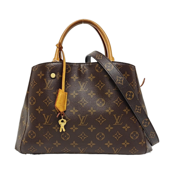 MONTAIGNE Monogram Coated Canvas Brown
