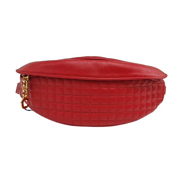 Quilted Calfskin Belt Bag Red
