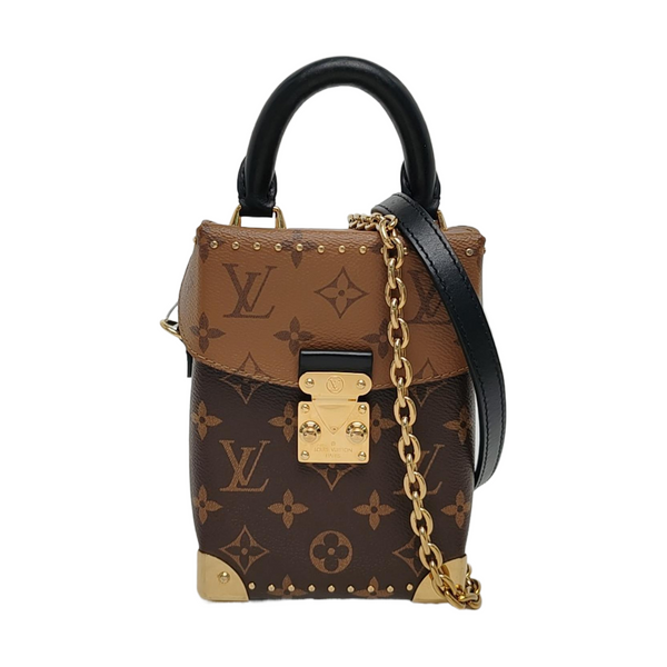 CAMERA BOX Monogram Coated Canvas Brown