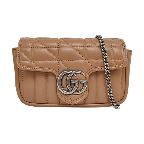 GG Marmont Mini Quilted Calfskin Pink