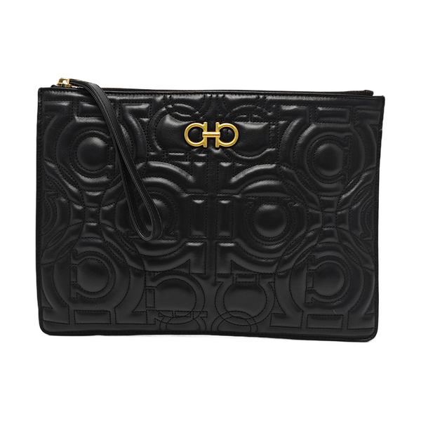Quilted Calfskin Clutch Black