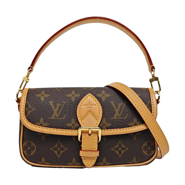 DIANE Nano Monogram Coated Canvas Brown