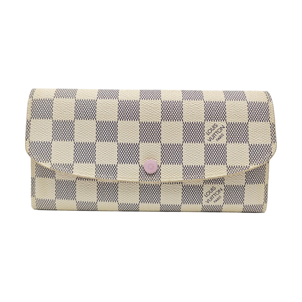 EMILIE Damier Azur Coated Canvas White Wallet
