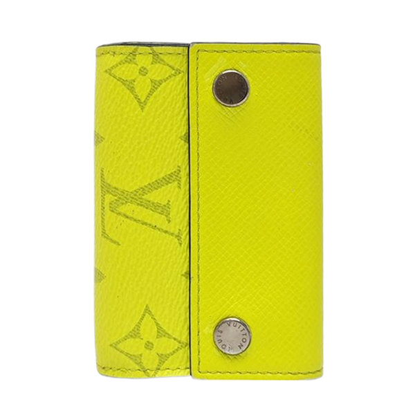 DISCOVERY Monogram Coated Canvas Yellow Card Holder