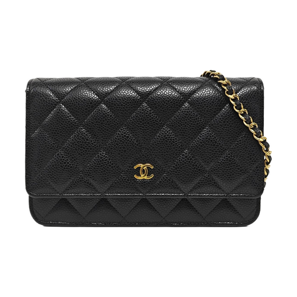 WOC Quilted Grained Calfskin Black
