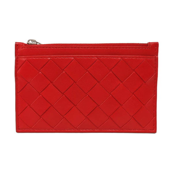 Lambskin Card Holder Red