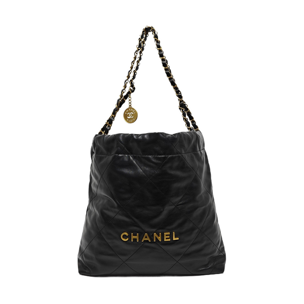 CHANEL 22 Small Quilted Calfskin Black