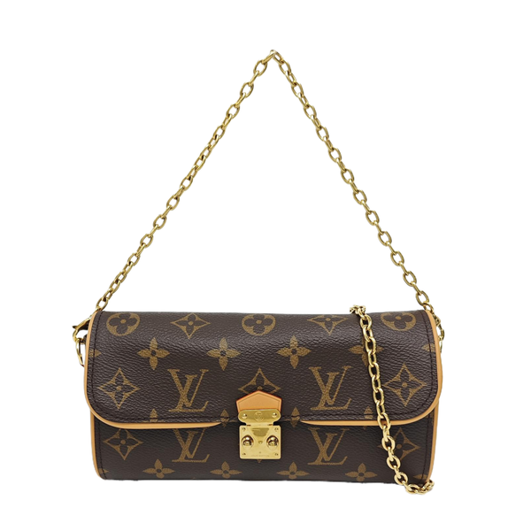 Pochette Camille Monogram Coated Canvas Brown