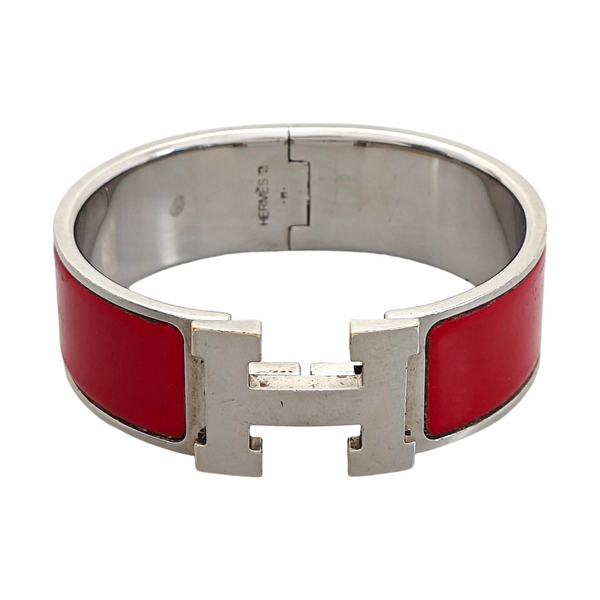Clic H Metal Red Bangle