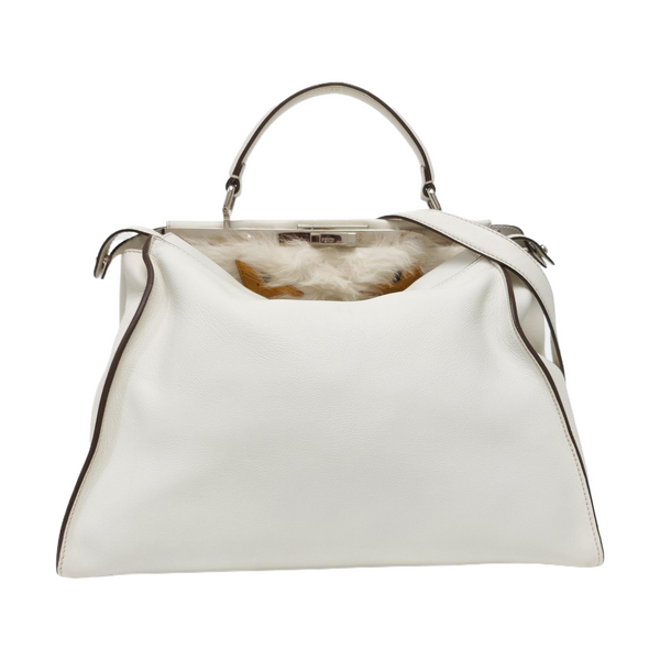 Peekaboo Large Calfskin White