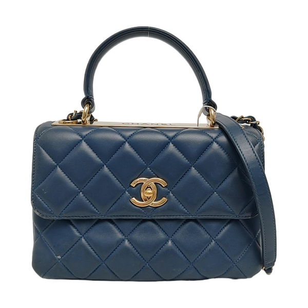 TRENDY CC Small Quilted Lambskin Blue