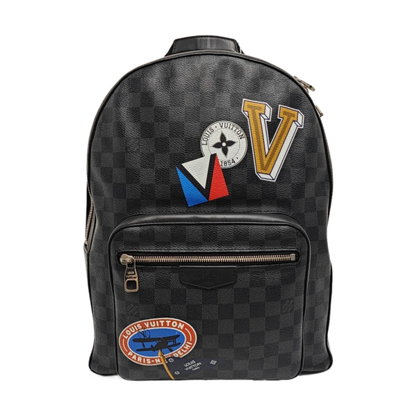 JOSH Damier Graphite Coated Canvas Gray
