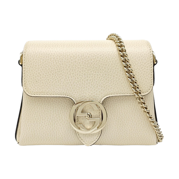 Interlocking G Mini Calfskin Beige