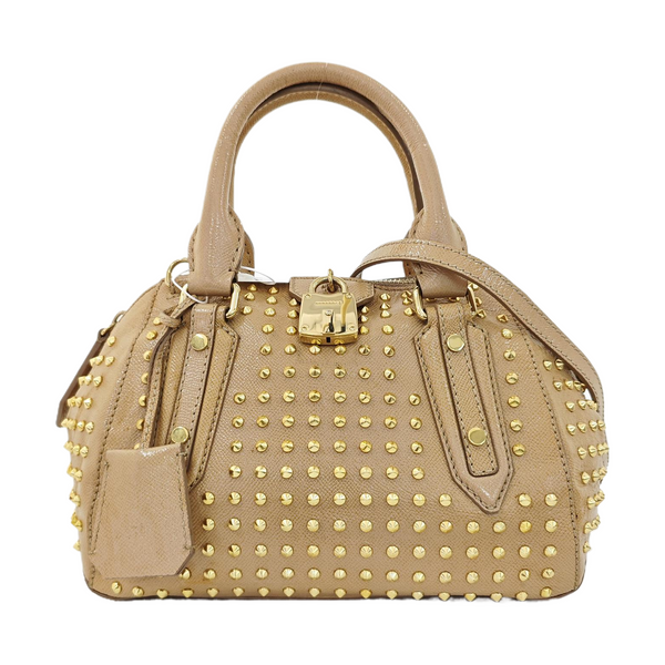 Calfskin Shoulder Bag Brown