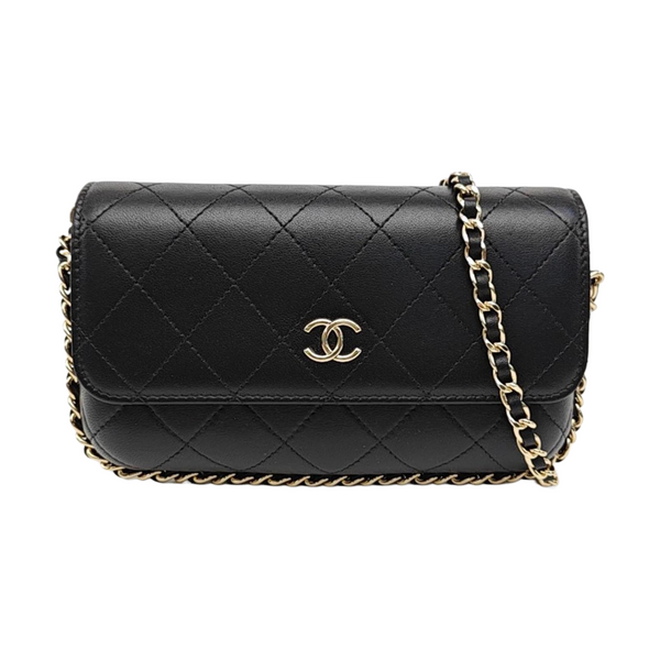 WOC Quilted Lambskin Black