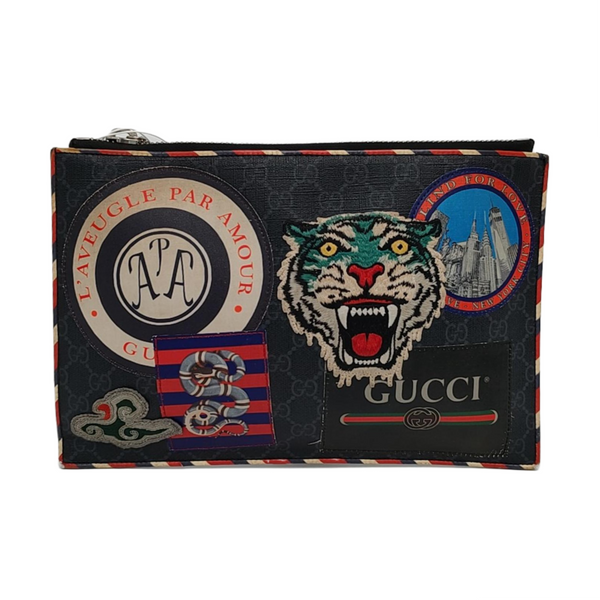 Courrier Monogram Coated Canvas Black