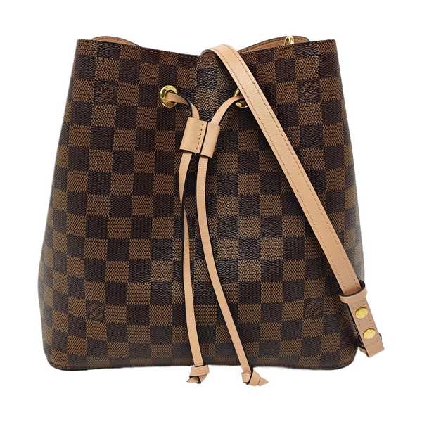NÉONOÉ MM Damier Ebene Coated Canvas Brown