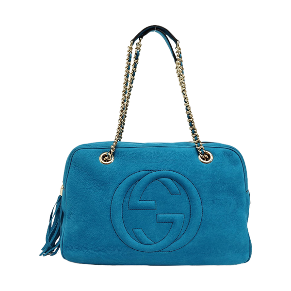 Soho Quilted Calfskin Blue