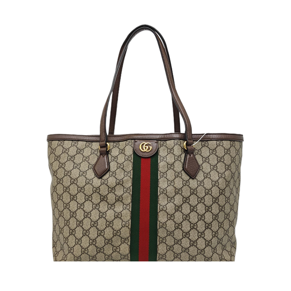 Monogram Coated Canvas Tote Bag Brown