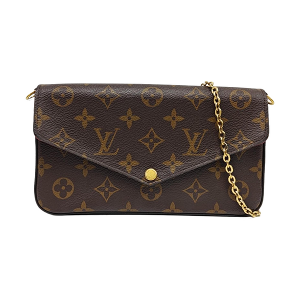 Authenticated pre-owned FÉLICIE Monogram Coated Canvas Brown - Shoulder Bag at Looply