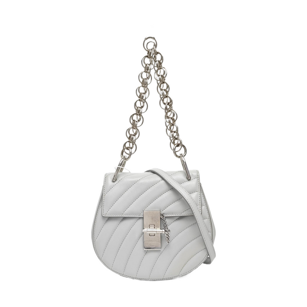 Drew Small Quilted Calfskin Blue