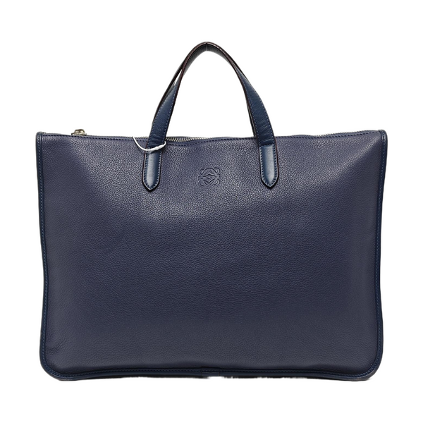 Calfskin Top Handle Bag Blue