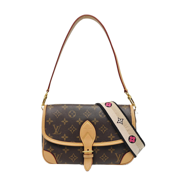 DIANE Monogram Coated Canvas Brown