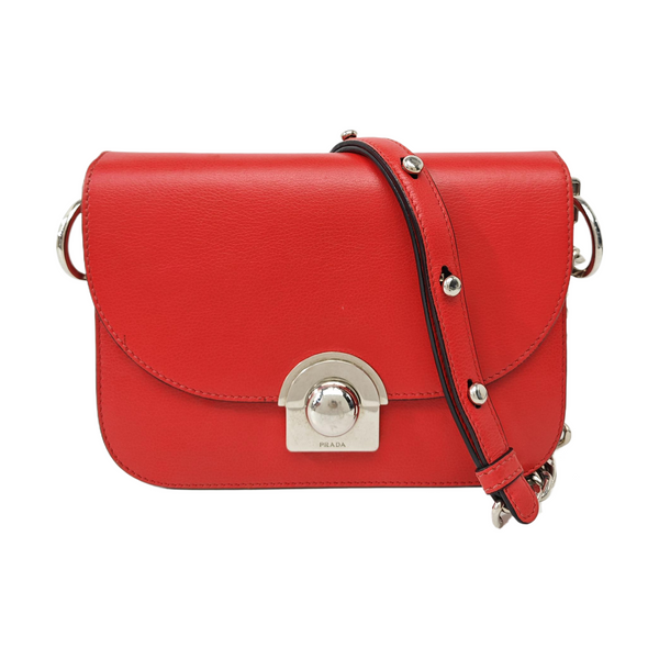 Calfskin Shoulder Bag Red