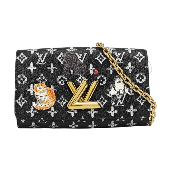 TWIST PM Monogram Coated Canvas Black
