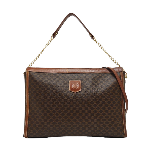 MACADAM CLUTCHES Coated Canvas Brown