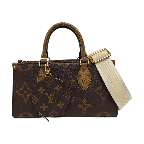 ONTHEGO EAST WEST PM Monogram Coated Canvas Brown