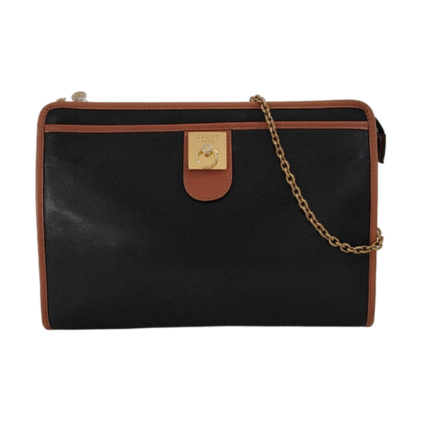 MACADAM CLUTCHES Coated Canvas Black