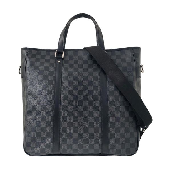 TADAO MM Damier Graphite Coated Canvas Gray