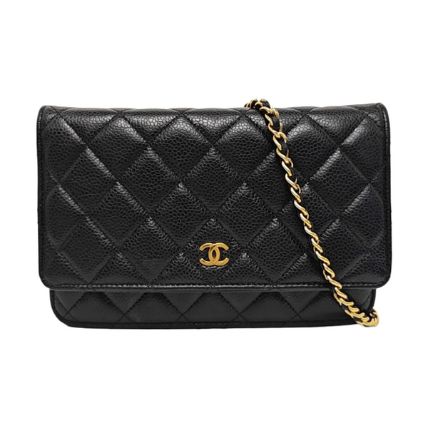 WOC Quilted Grained Calfskin Black