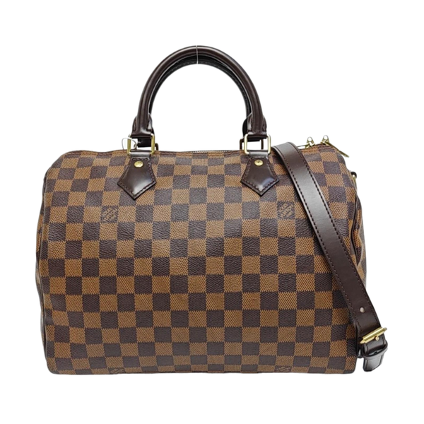 SPEEDY 30 Damier Ebene Coated Canvas Brown