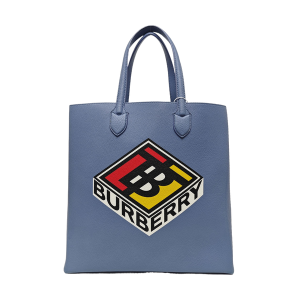 Calfskin Tote Bag Large Blue