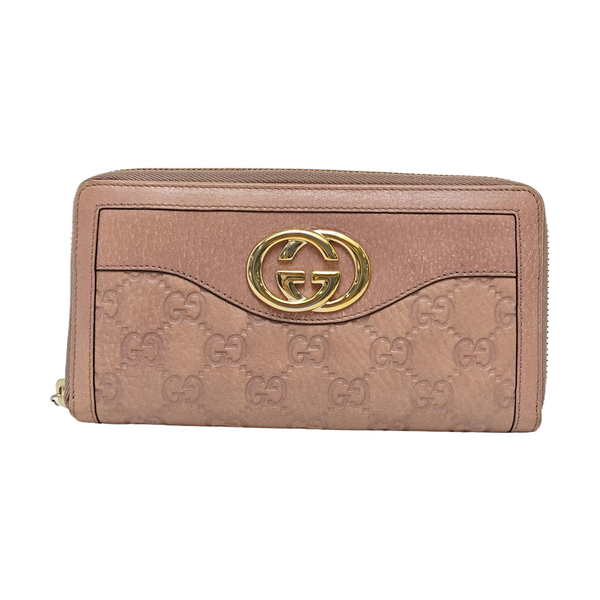 Monogram Calfskin Wallet Pink