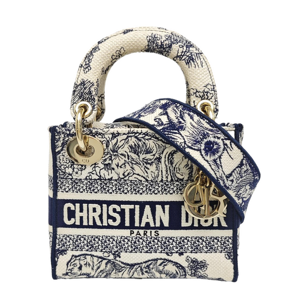 Lady Dior Mini Canvas Multicolor