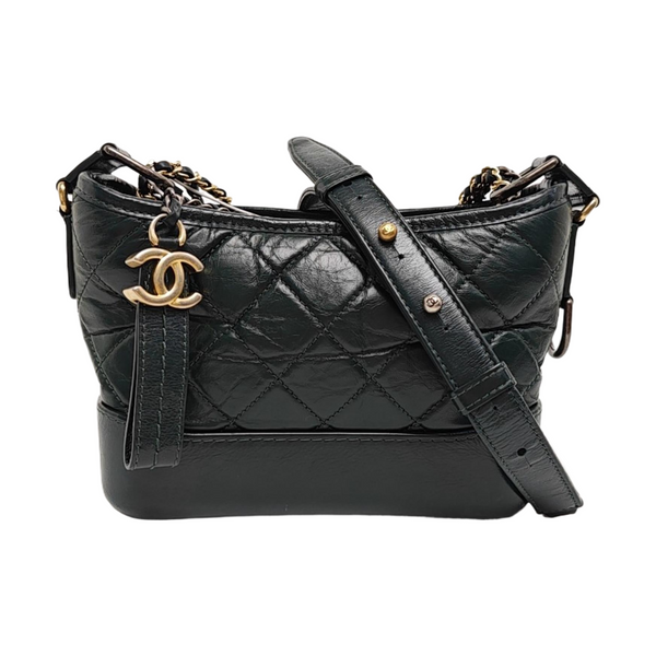 GABRIELLE Small Quilted Calfskin Green