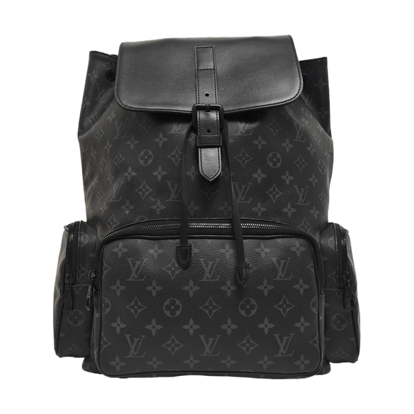 TRIO Monogram Coated Canvas Black