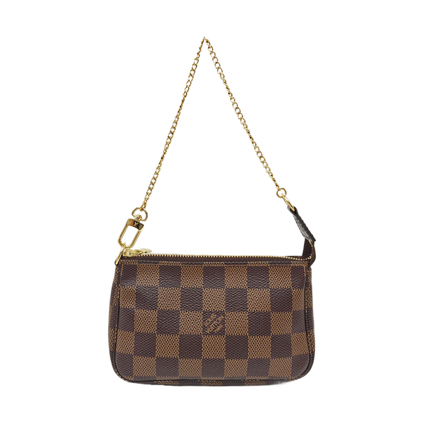 ACCESSOIRES Mini Damier Ebene Coated Canvas Brown