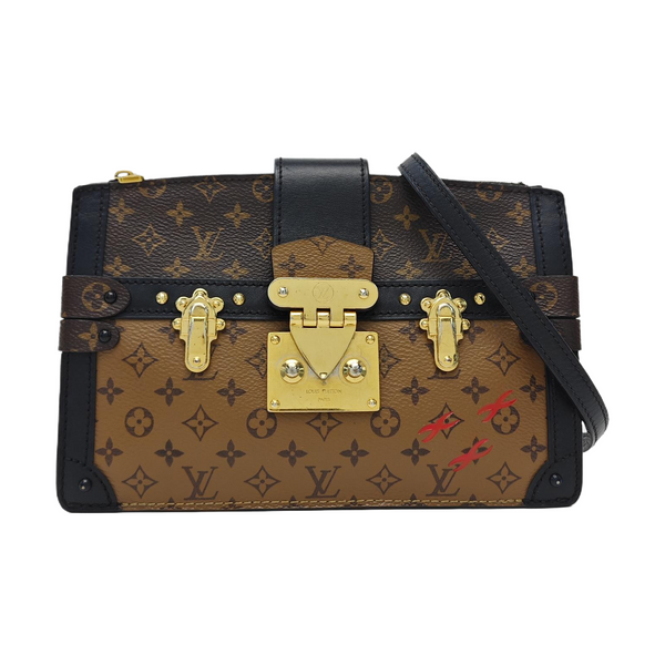 TRUNK Monogram Coated Canvas Brown