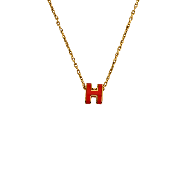 Pop H Metal Gold Necklace