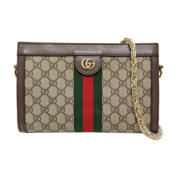 Ophidia Small Monogram Lona Revestida Beige