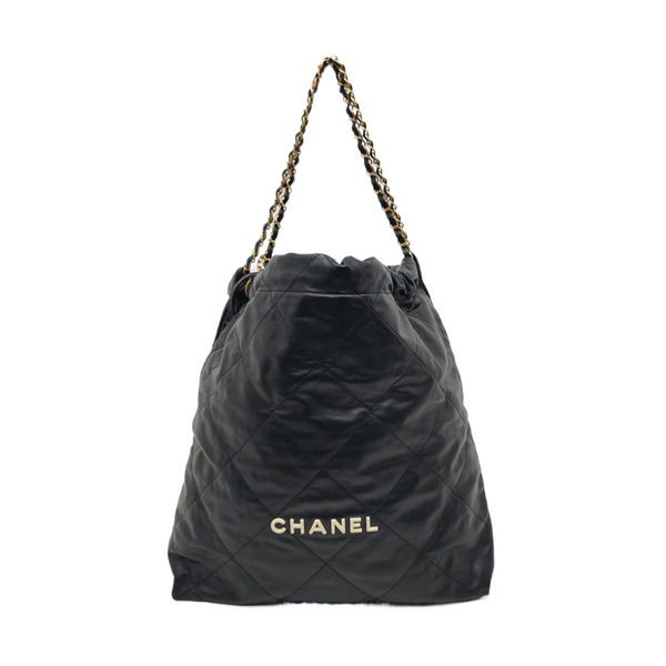 CHANEL 22 Medium Quilted Calfskin Black