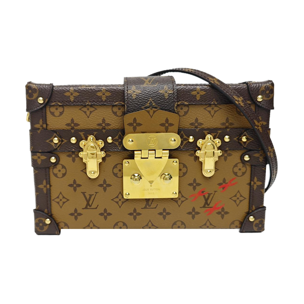 PETITE MALLE Monogram Coated Canvas Brown