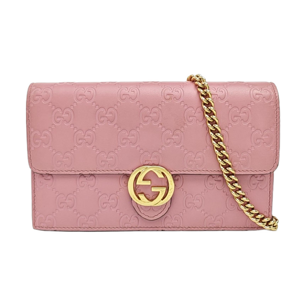 Interlocking G Small Monogram Calfskin Pink