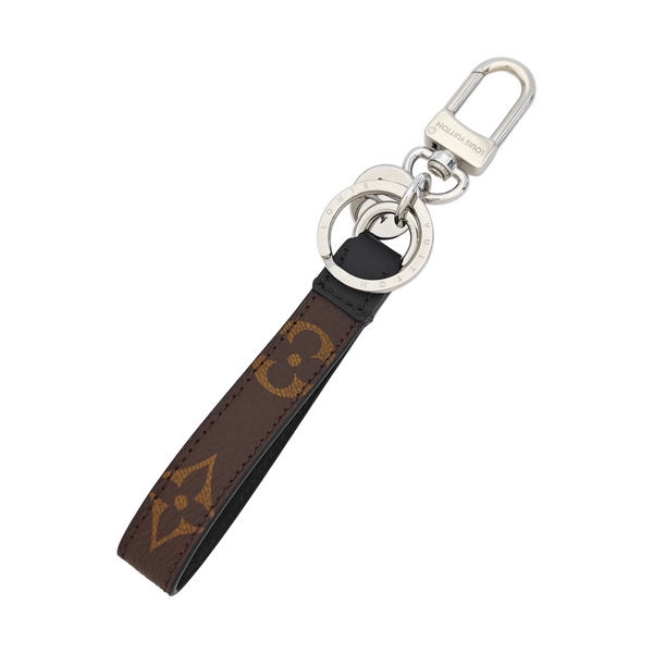 Coated Canvas Bag Charm Brown