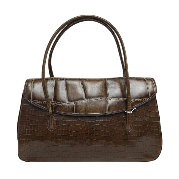 Calfskin Shoulder Bag Brown