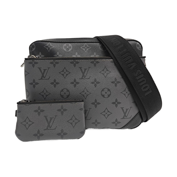 TRIO Monogram Coated Canvas Gray